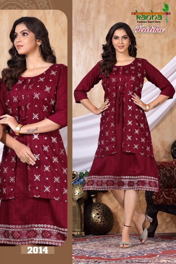 Kanha Kritika Designer Log Fabric Kurti Collection